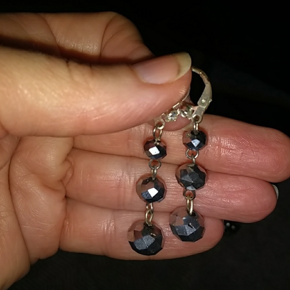 ⚜️Gray/Silver necklace 2 brackets and earrings set - Picture 4 of 4